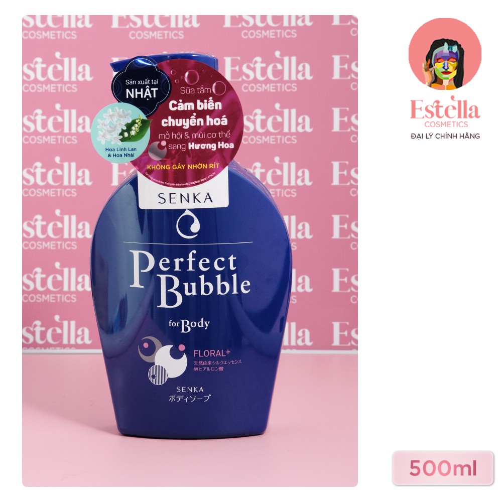 Sữa Tắm Dưỡng Ẩm Hương Hoa Linh Lan và Hoa Nhài SENKA Perfect Bubble For Body Floral 500ml