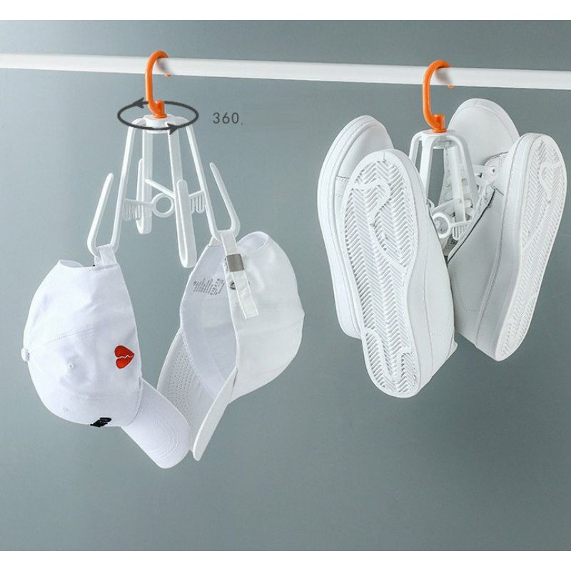 Móc phơi giày 4 chấu xoay 360 độ thông minh - mẫu mới