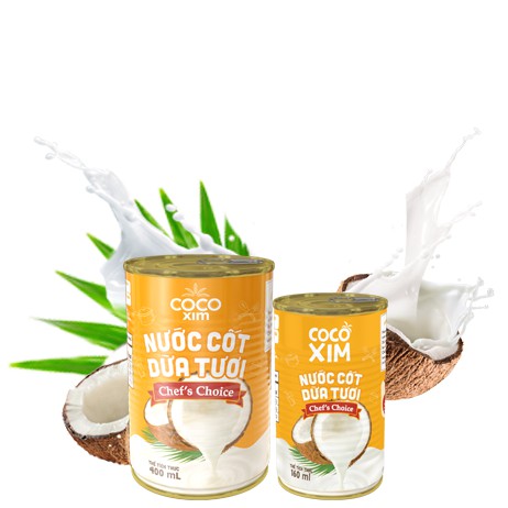 NƯỚC CỐT DỪA TƯƠI COCOXIM, Hàng xuất khẩu châu Âu, hộp 400ml.