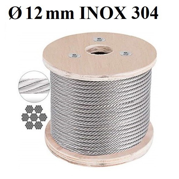 Dây cáp Ø [ 12mm ] INOX 304