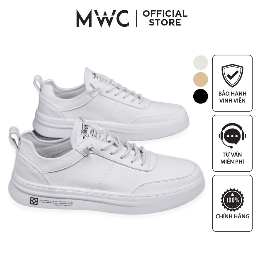 Giày MWC 5325 - Giày Thể Thao Nam, Sneaker Da Mềm Chỉ May Nổi Bật Năng Động Nam Tính