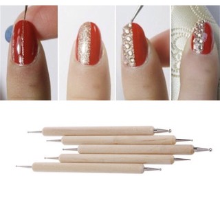 Bút chấm bi 2 đầu cán gỗ dùng cho nail