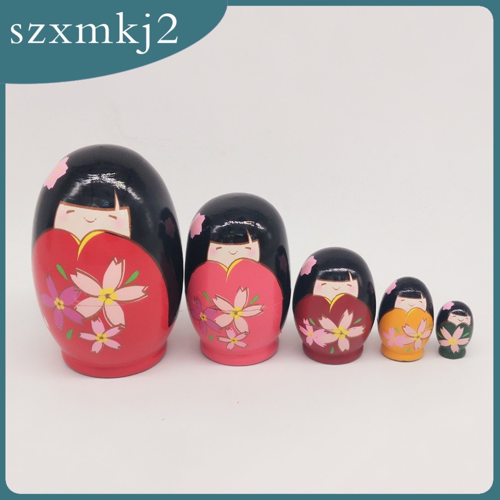 Set 5 Búp Bê Nga Bằng Gỗ szxmkj2