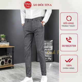 Quần Tây Nam Chất Đẹp Màu Xám Nhạt, Ống Ôm, Dáng Đứng Đẳng Cấp, Dễ Kết Hợp Sơ Mi Nhiều Màu