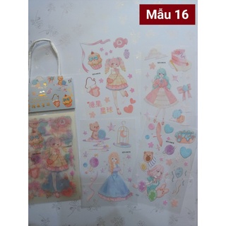 🔹 sticker hình dán xấp 4 tấm