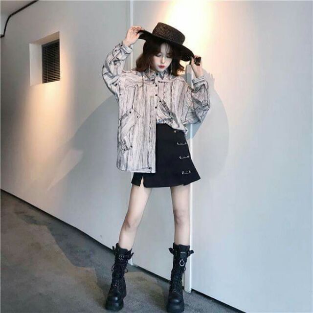 Chân váy ghim băng unisex (ảnh thật) | BigBuy360 - bigbuy360.vn