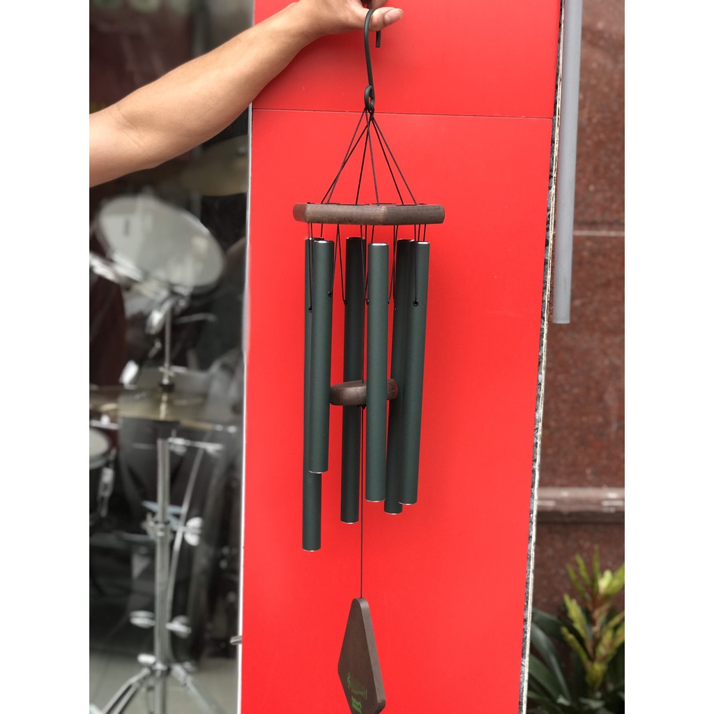 Chuông gió kim loại 6 thanh PG28 màu xanh