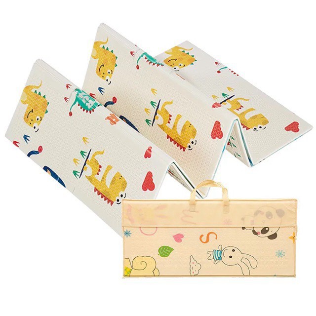 [Vệ sĩ bé yêu] Thảm xốp 2 mặt gấp gọn XPE phủ silicon