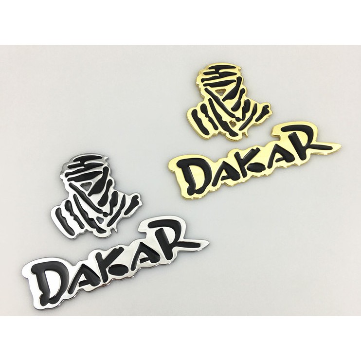 Miếng Dán 3D Chữ Dakar bằng kim loại