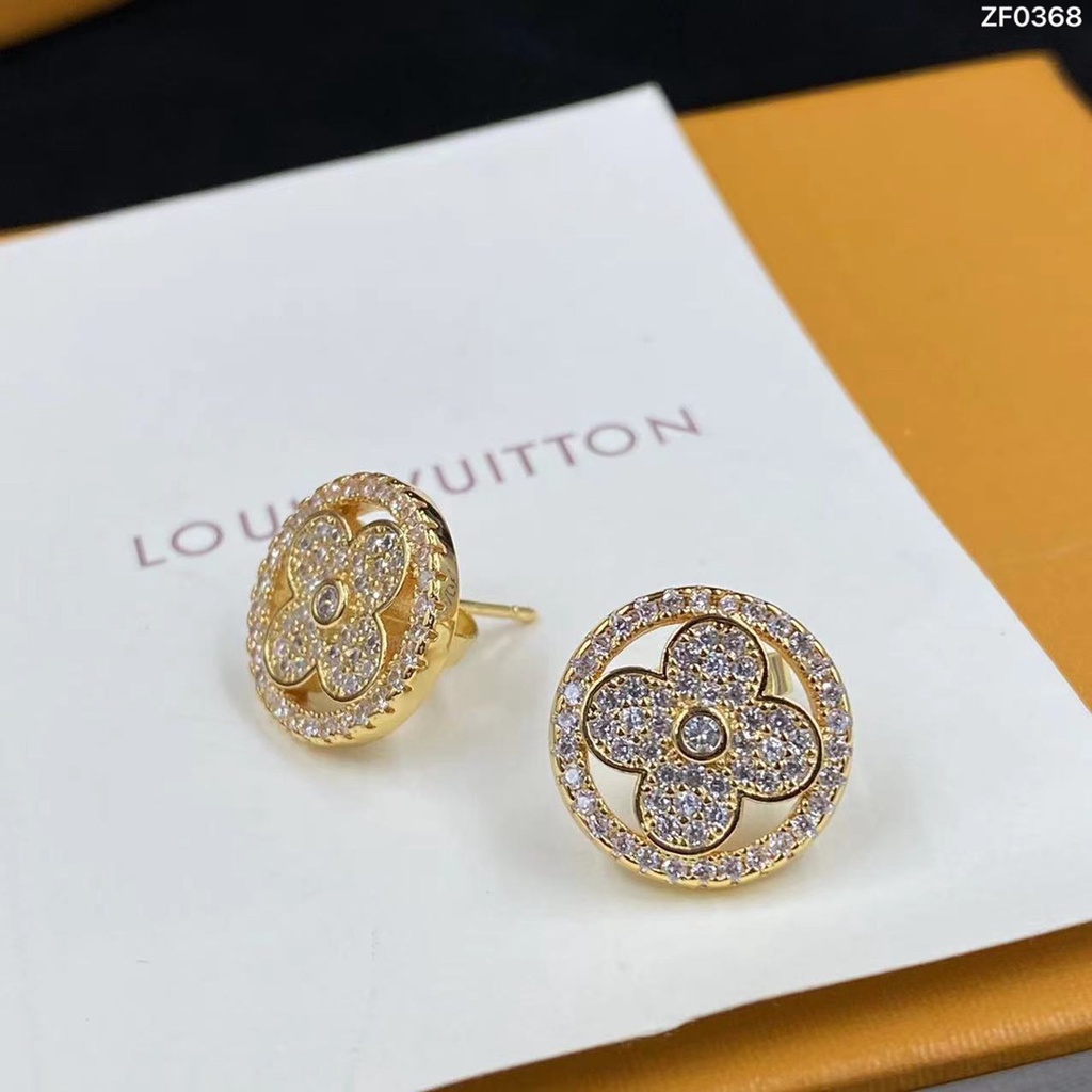 Đôi Bông Tai Hình Hoa Tròn Phong Cách Cổ Điển Mẫu Mới 2022