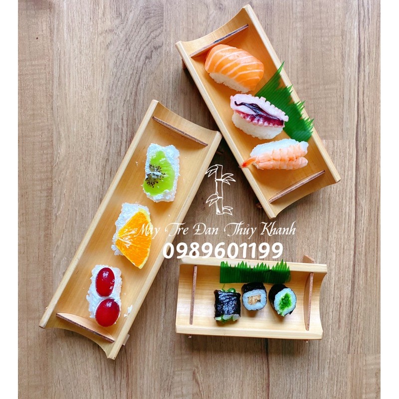 Khay tre, ống tre đựng đồ ăn, sushi, bánh kẹo, hoa quả, decor trang trí | BigBuy360 - bigbuy360.vn