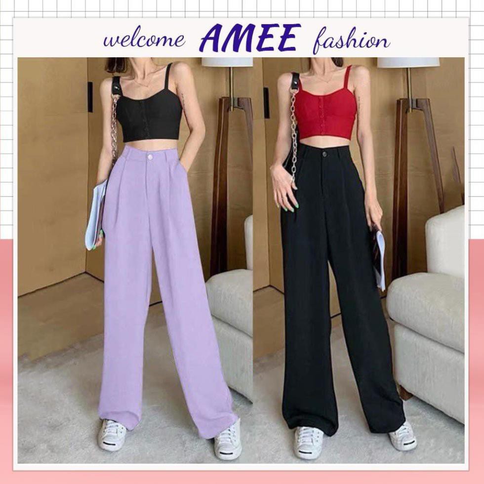 Quần ống rộng culottes xuông dài 100cm Amee Fashion