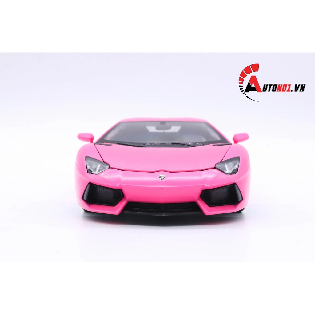 MÔ HÌNH XE LAMBORGHINI AVENTADOR LP700-4 PINK 1:24 WELLY 5888