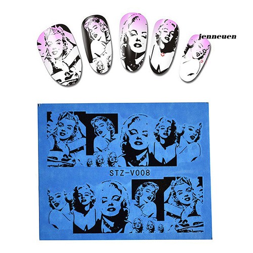 [Hàng mới về] Set 48 tờ sticker dán trang trí móng chuyển nước