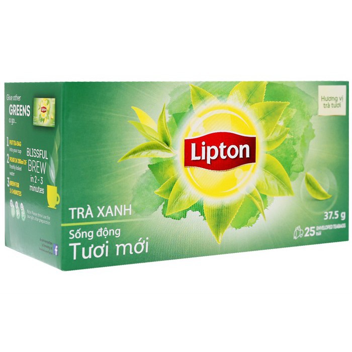 Hộp 25 Gói Lipton Trà Xanh 25x1.5g | BigBuy360 - bigbuy360.vn