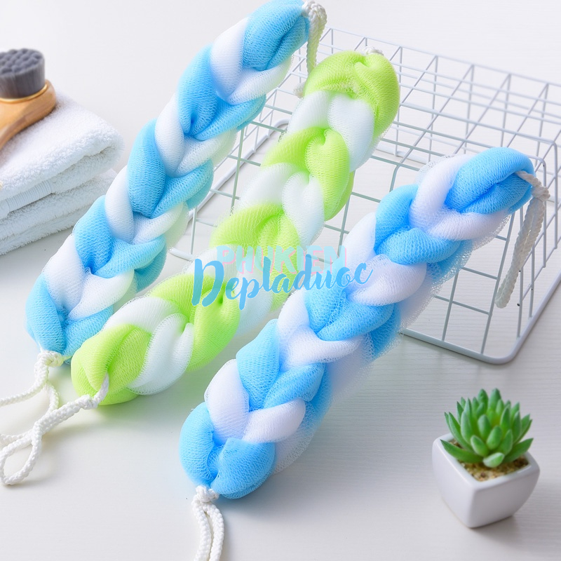 Bông tắm dạng dài - Bông tắm chà lưng - Bông tắm tạo bọt siêu dày siêu sạch - Dây tắm đa dạng nhiều màu sắc
