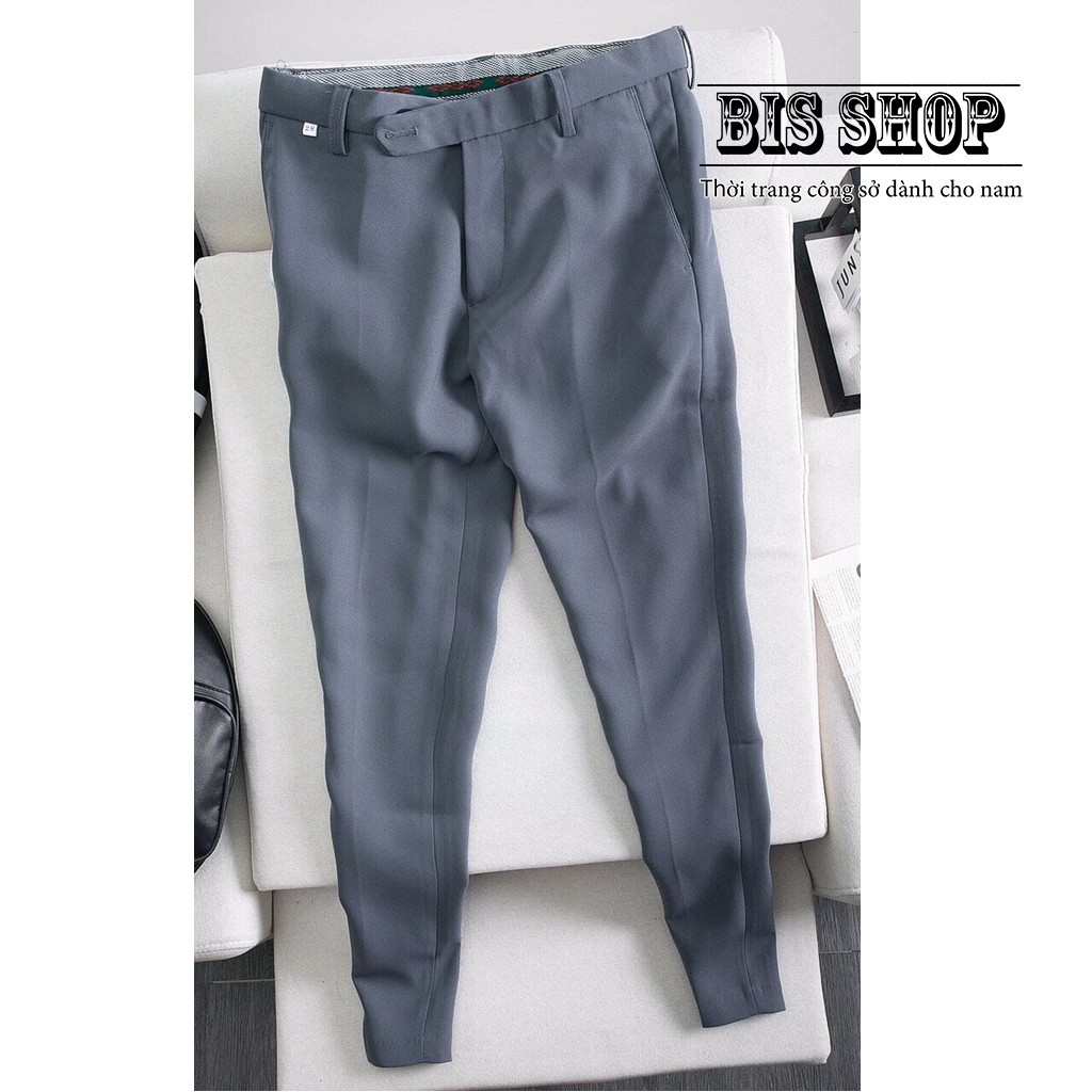 Quần âu nam vải Tuyết Mưa dày dặn , ống côn co giãn | BigBuy360 - bigbuy360.vn