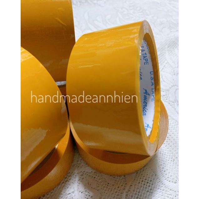 1 cuộn băng keo đóng thùng 100Yard - Băng keo trong/ đục để gói hàng