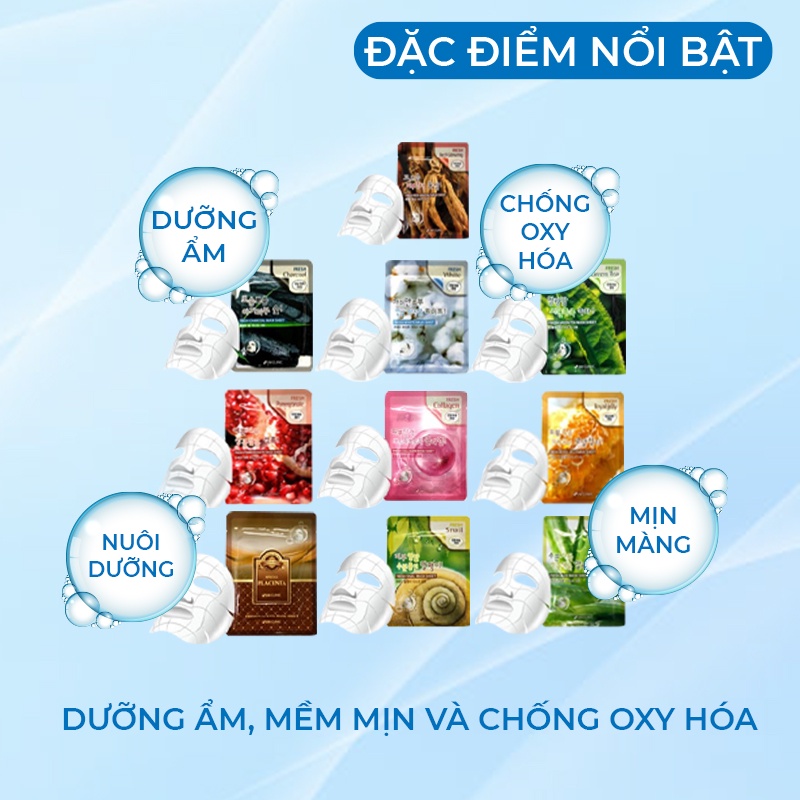 Mặt Nạ Giấy Dưỡng Trắng Da 3W CLINIC Hàn Quốc Chiết Xuất Từ Thiên Nhiên Giúp Trắng Da Dưỡng Ẩm Và Mềm Mịn Da  23ml