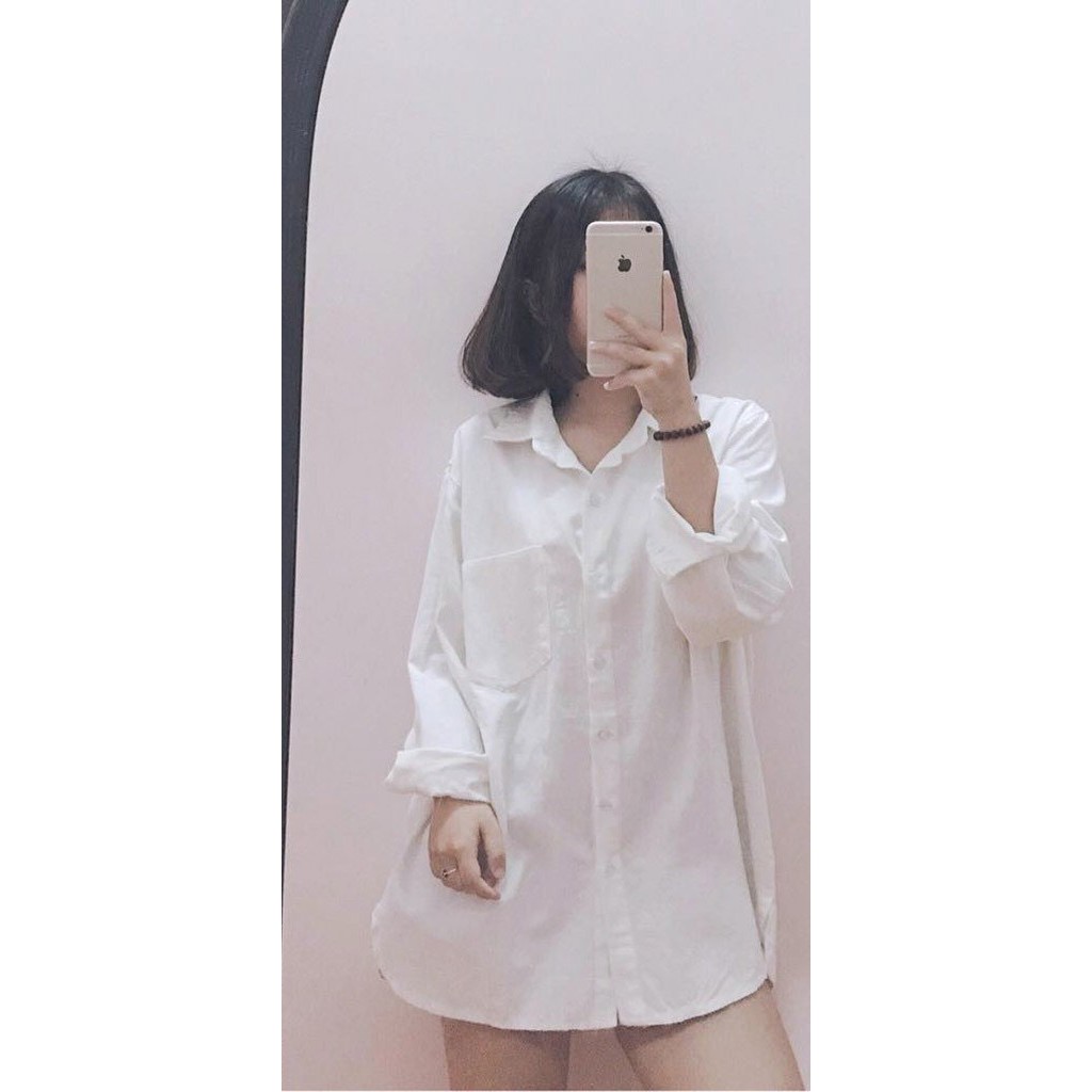 [Mã FAMARAL1 giảm 10K đơn 50K] [video,hình ảnh thật]Sơ mi lụa tơ form rộng siêu xinh
