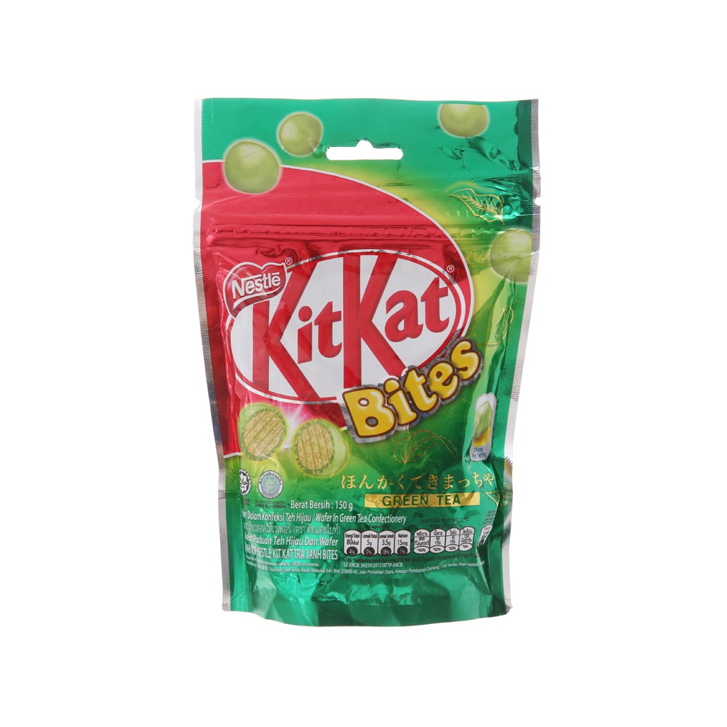 Bánh xốp phủ trà xanh KitKat Bites gói 150g