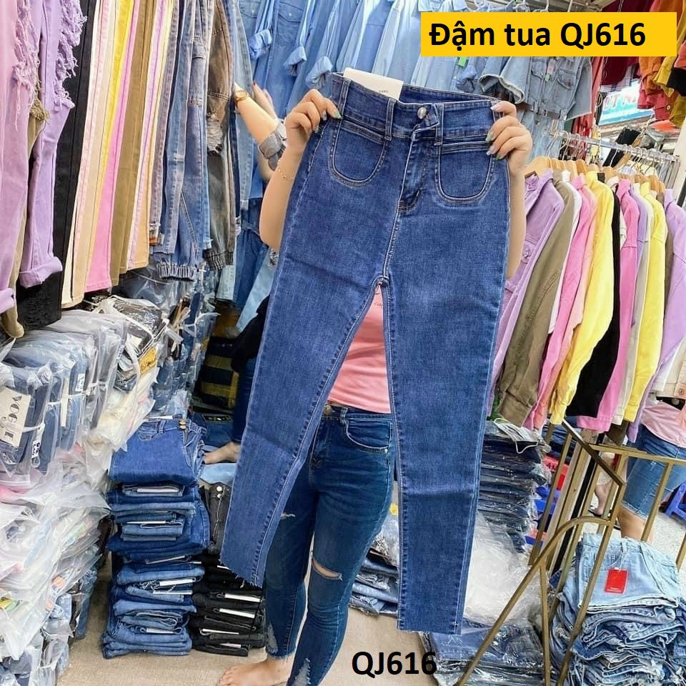 Quần jeans nữ lưng cao hack dáng hai túi nhỏ QJ616