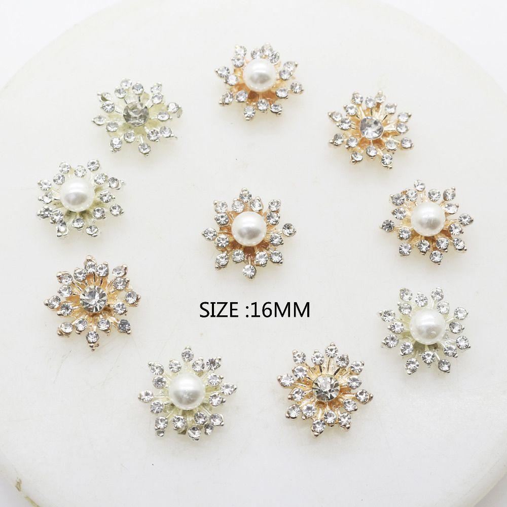 Bộ 10 Nút Kẹp Tóc Hình Bông Tuyết 16MM|Nút Bấm Chất Lượng Cao Tiện Dụng
