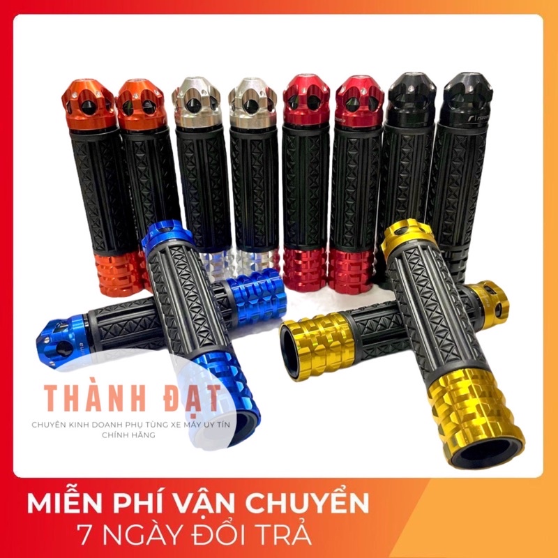 Tay nắm xe máy Rizoma sẵn gù nhôm gắn được mọi loại xe