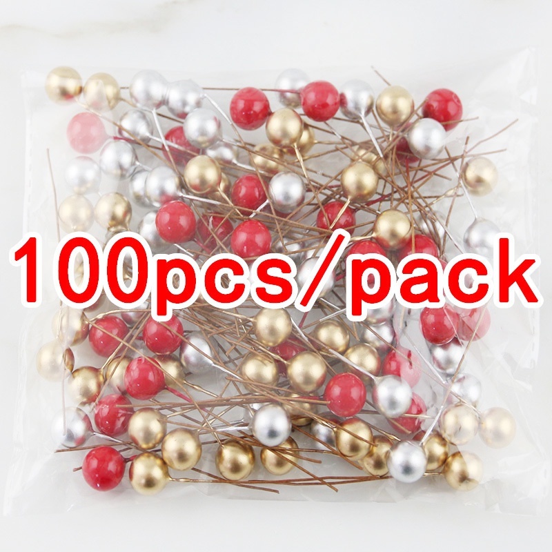 Set 100 Quả Cherry Giả Mini Nhiều Màu Sắc Dùng Trang Trí Tiệc Cưới DIY
