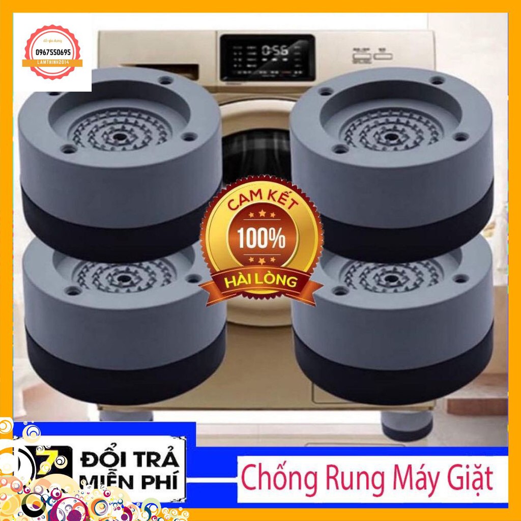 chân máy giặt , kệ máy giặt bộ 4 chân chống rung lắc chân máy giặt cao su chống ồn