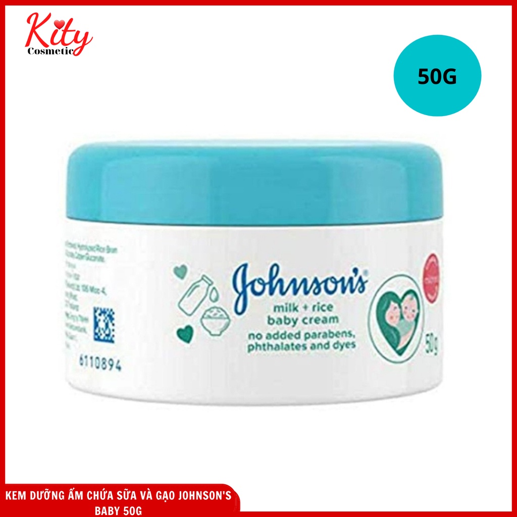 Kem Dưỡng Da Chiết Xuất Sữa Và Gạo Johnson's Milk And Rice Baby Cream 50g