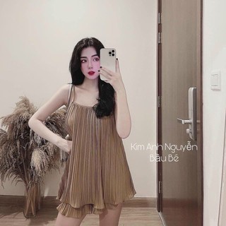 Set bộ dập li 2 dây chất đũi lụa mềm mát sang xịn mịn