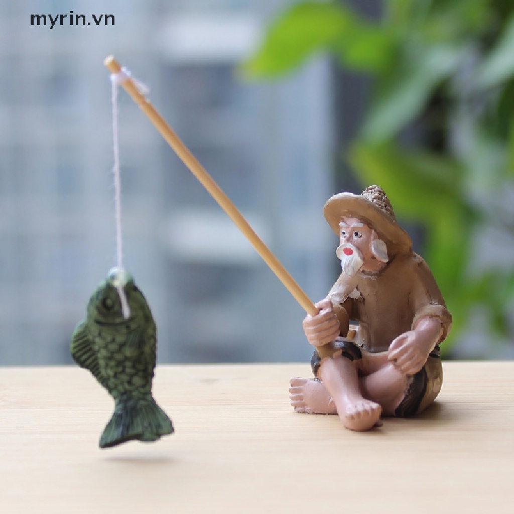 Đồ trang trí Ông Già Câu Cá Trang Trí Sân Vườn