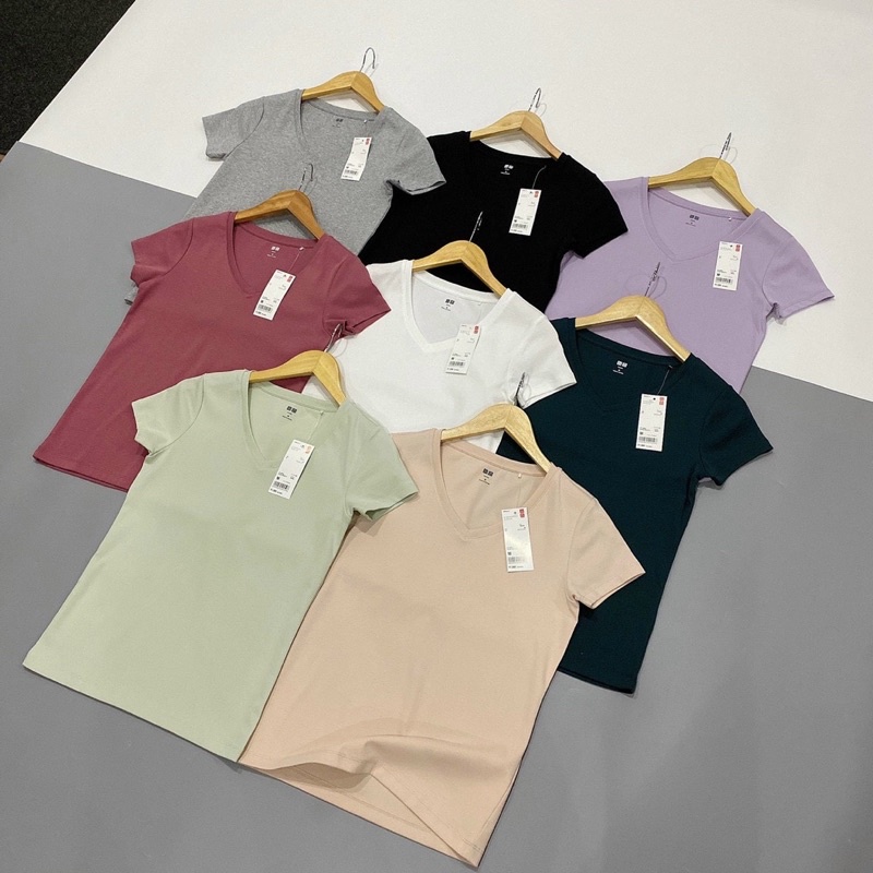Pull cotton dẻo CỔ TIM nhiều màu