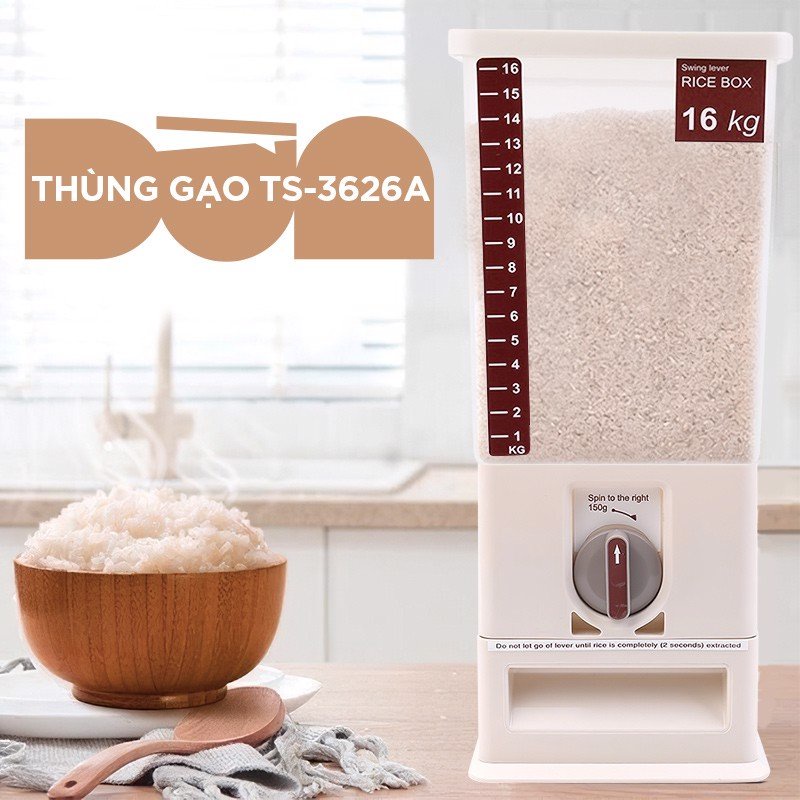 Thùng đựng gạo thông minh Tashuan TS3626 Hàng Xuất Khẩu