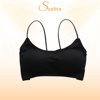 Áo lót ngực bra cotton co dãn đệm mỏng đan dây lưng quyến rũ SUNBRA A266