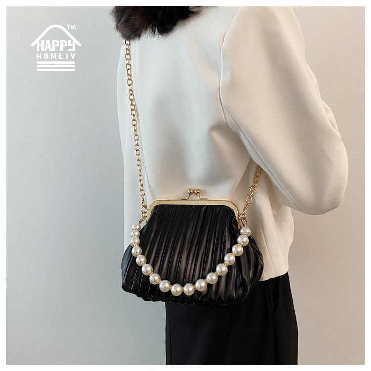 Túi đeo vai HAPPY HOMLIV Đính Ngọc Trai Nhân Tạo Thời Trang Mùa Hè 2022