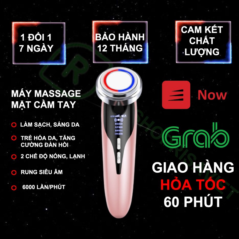 Máy massage mặt, đẩy tinh chất. Chăm sóc và mát xa da mặt toàn diện với 4 chế độ nóng, làm sạch, trẻ hóa, phục hồi da