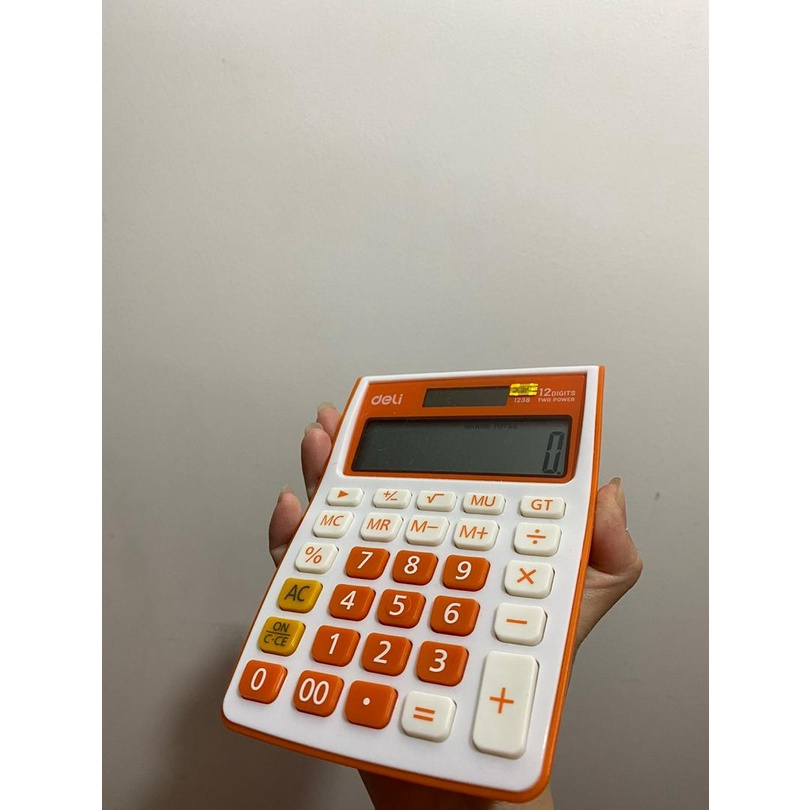 Máy tính Deli 1238 Calculator 12-Digit Giao màu ngẫu nhiên