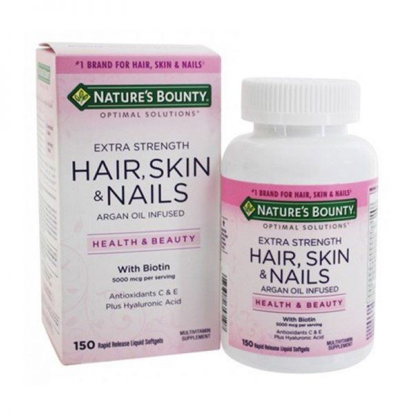 Viên uống đẹp da móng tóc hair skin nail 250 viên-Nature’s Bounty Hair Skin &amp; Nail các loại