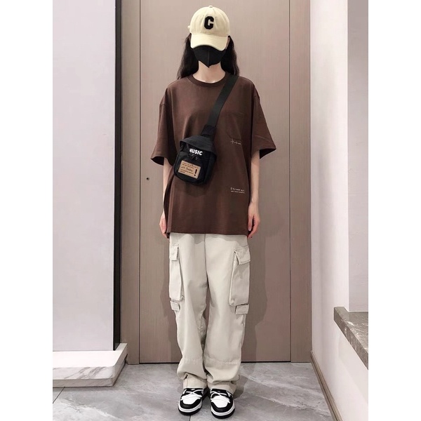 Áo Thun MOOD Thêu Xù Cotton 100% Form Rộng Nam Nữ Unisex