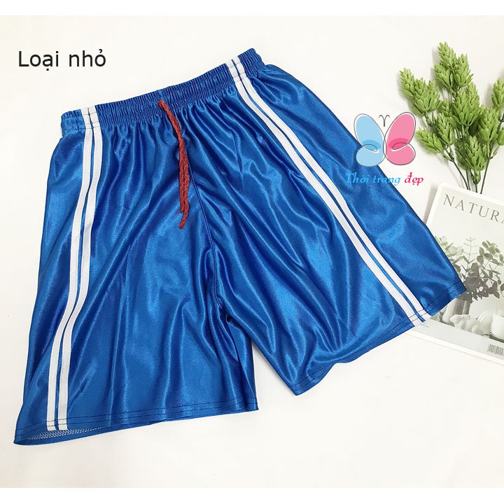 Quần đùi nam size từ 70-75kg quần short thể thao mặc nhà thun bóng phối sọc - QN47