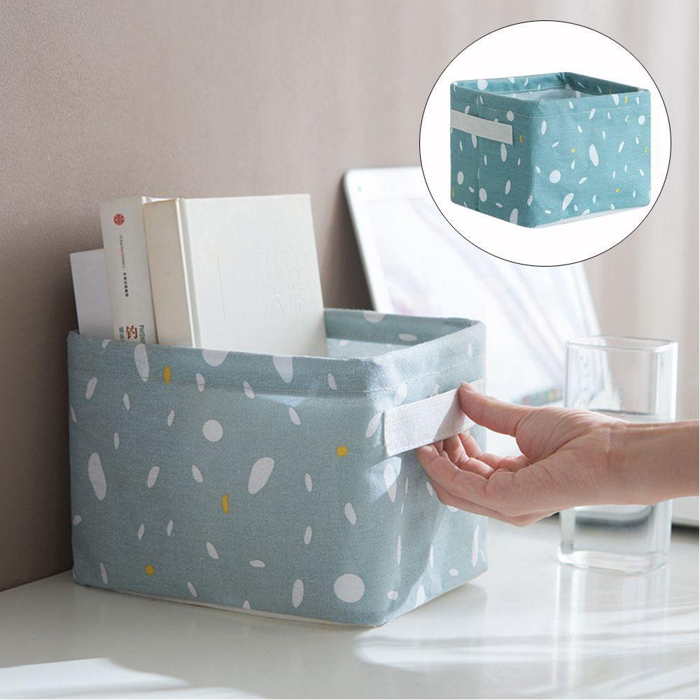 Giỏ đựng đồ đa năng bằng cotton có thể gấp lại tiện lợi cho đựng đồ giặt trong nhà hoặc đồ lặt vặt ở văn phòng