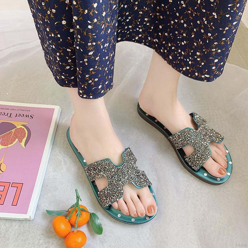 Dép nữ đính cườm thời trang mùa hè | BigBuy360 - bigbuy360.vn