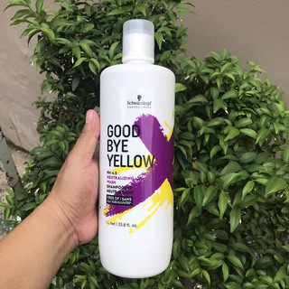 Dầu gội tím khử ánh vàng cho tóc trắng bạch kim Schwarzkopf Goodbye Yellow Shampooing 1000ml
