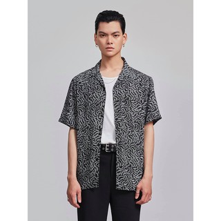 Áo Sơ Mi Ngắn Tay Nam Họa Tiết HIGHWAY MENSWEAR Paper Fan Cuban Shirt