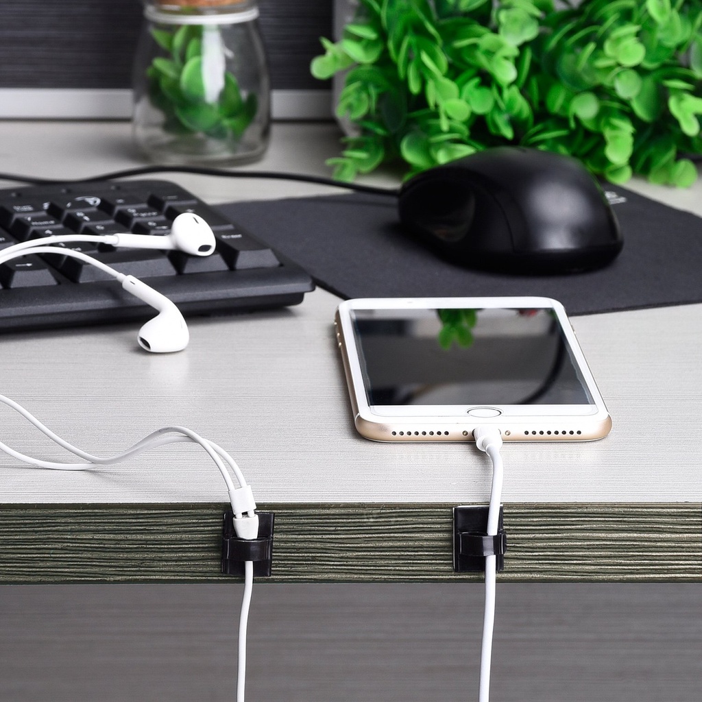 Set 50 Kẹp Cố Định Dây Cáp / Thiết Bị Định Vị GPS Tự Dính Cho Xe Hơi