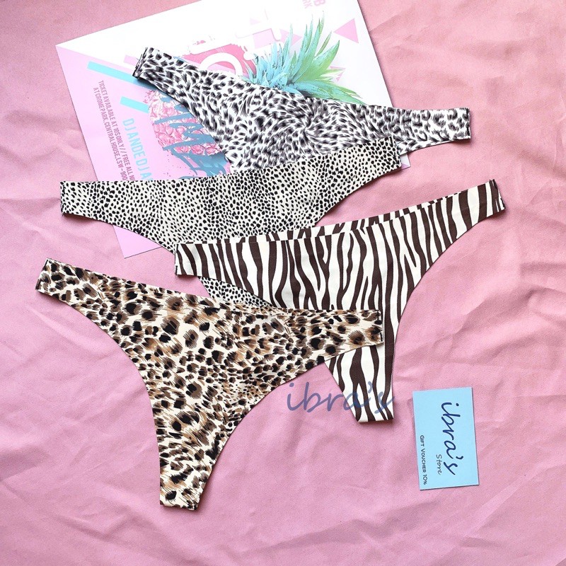 Quần Lọt Khe Nữ Thun Lạnh Ibra's Lụa Da Báo Sexy Cao Cấp Quần Lót Su Đúc Cạp Thấp Không Lộ Viền Đường May Thoáng Khí I14