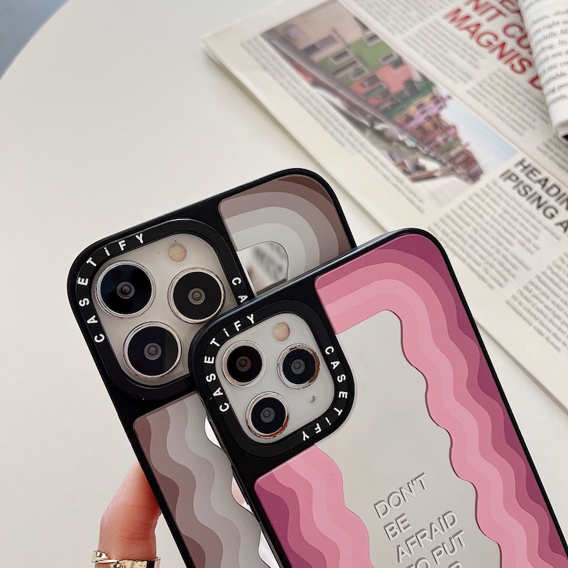 Casetify Ốp Điện Thoại Cứng Tráng Gương In Câu Trích Dẫn Cho iPhone 15 14 13 12 11 Pro Max Plus