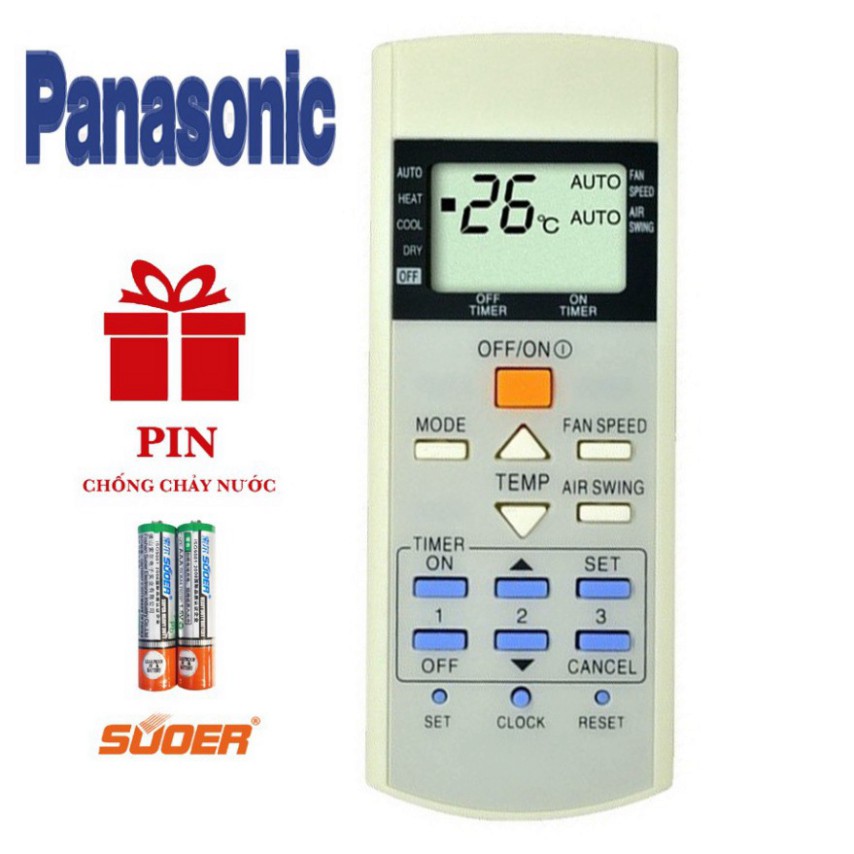 KĐH @ Điều khiển điều hoà Panasonic 1 chiều hàng đẹp